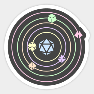 Pastel Dice Galaxy Sticker